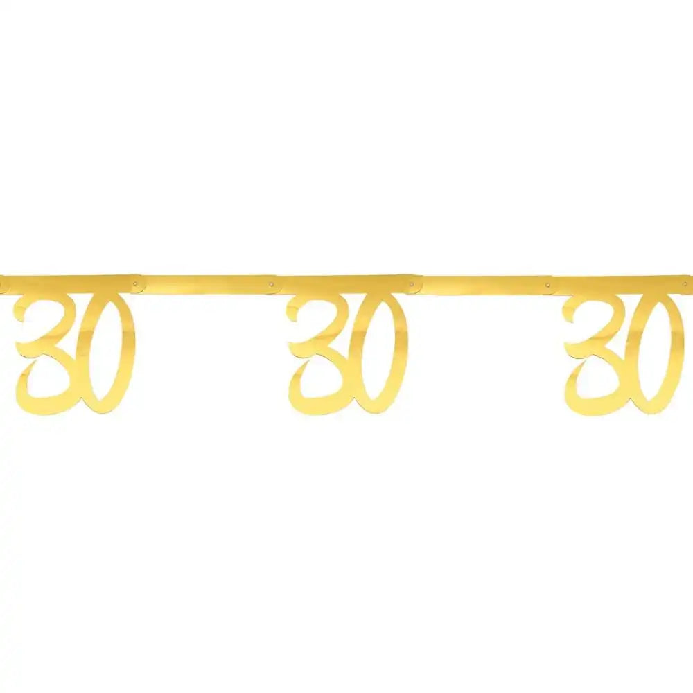30th Birthday Gold Bunting Milestone