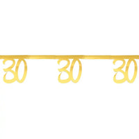 30th Birthday Gold Bunting Milestone