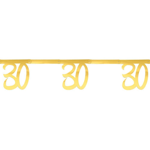 30th Birthday Gold Bunting