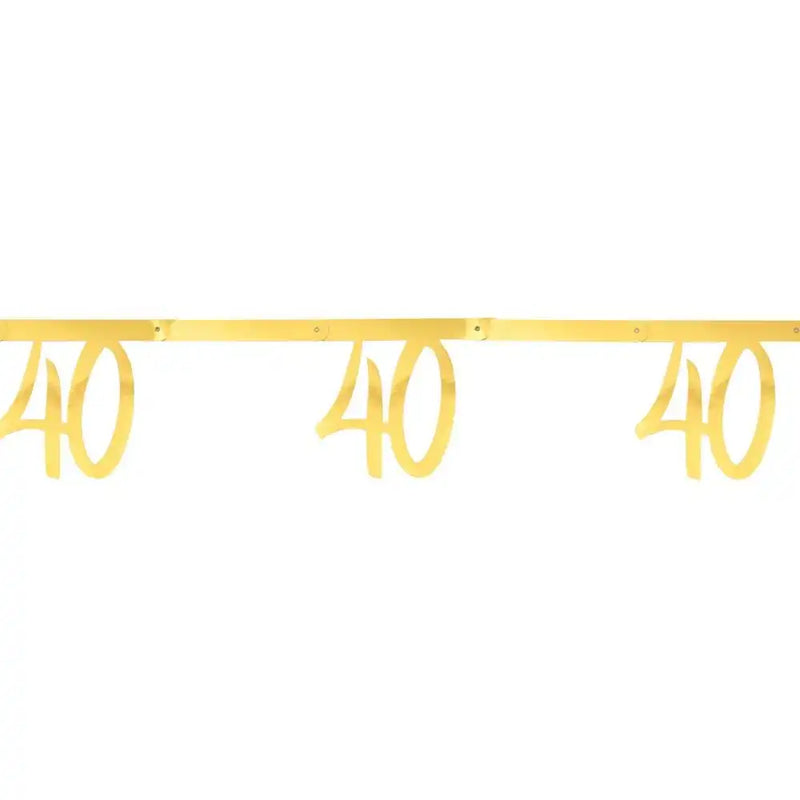 40th Birthday Gold Bunting Milestone