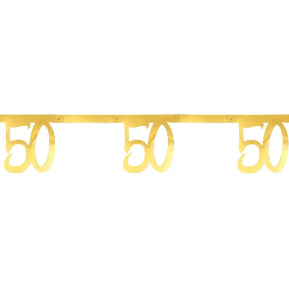 50th Birthday Gold Bunting Milestone