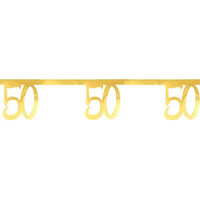 50th Birthday Gold Bunting Milestone