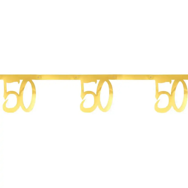 50th Birthday Gold Bunting Milestone