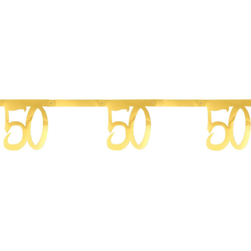 50th Birthday Gold Bunting