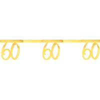 60th Birthday Gold Bunting Milestone