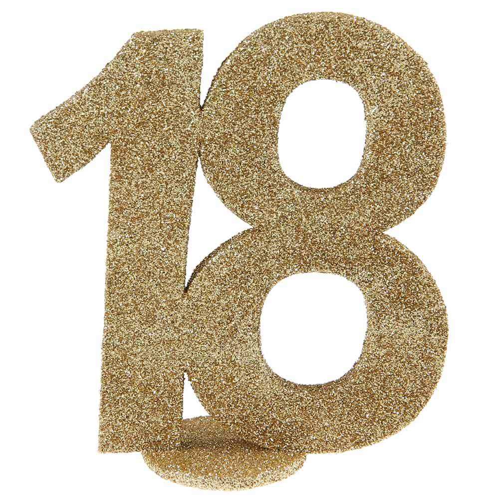 18th Birthday Glitter Table Decoration Milestone