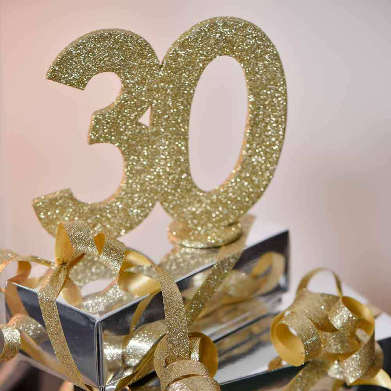 30th Birthday Glitter Table Decoration Milestone