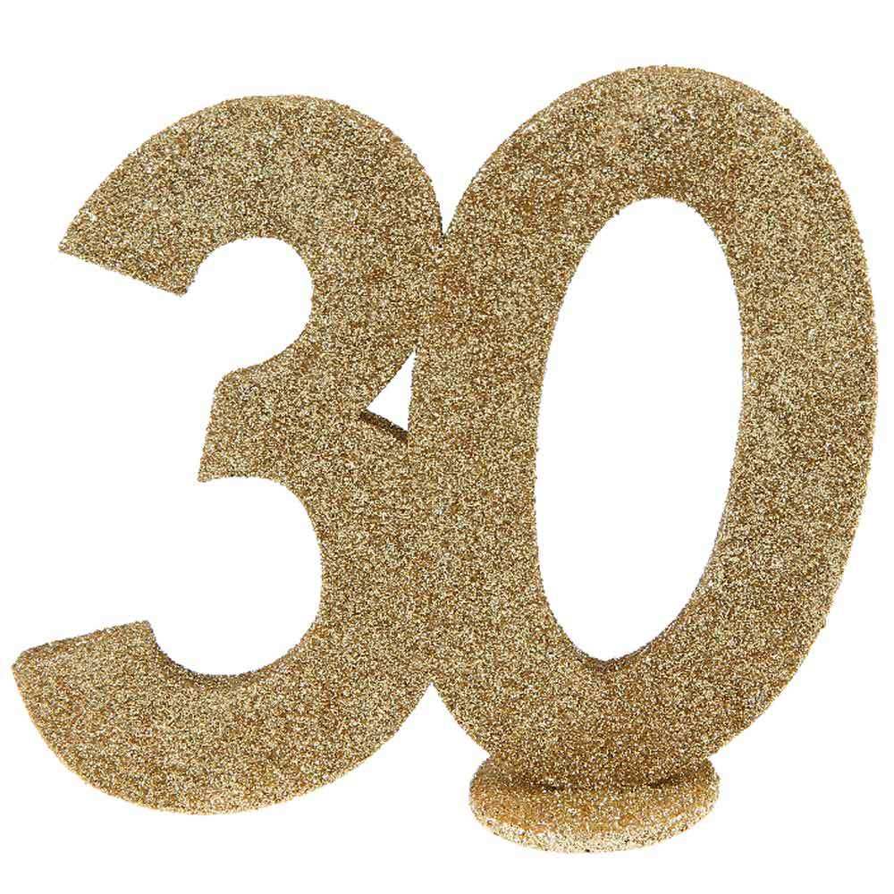 30th Birthday Glitter Table Decoration Milestone