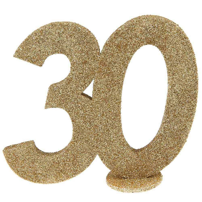 30th Birthday Glitter Table Decoration Milestone