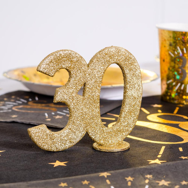 30th Birthday Glitter Table Decoration