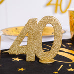 40th Birthday Glitter Table Decoration