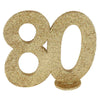 80th Birthday Glitter Table Decoration Milestone