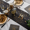 18th Birthday Black & Gold Sparkle Table Runner Milestone