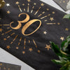 30th Birthday Black & Gold Sparkle Table Runner Milestone