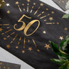50th Birthday Black & Gold Sparkle Table Runner Milestone