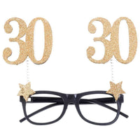 30th Birthday Glitter Sparkle Glasses Milestone