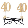 40th Birthday Glitter Sparkle Glasses Milestone