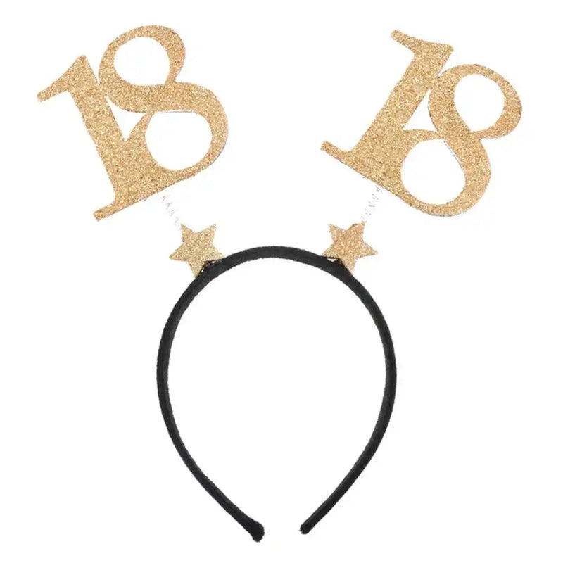 18th Birthday Glitter Sparkle Headband Milestone