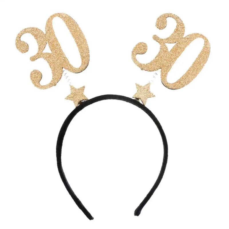 30th Birthday Glitter Sparkle Headband Milestone