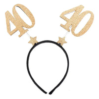 40th Birthday Glitter Sparkle Headband Milestone