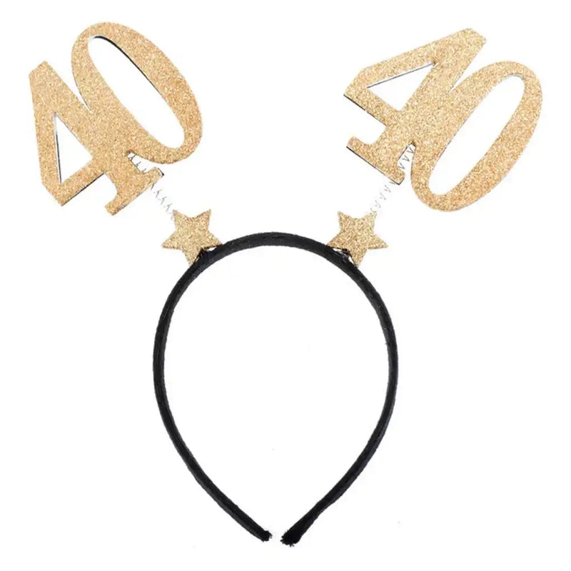 40th Birthday Glitter Sparkle Headband Milestone