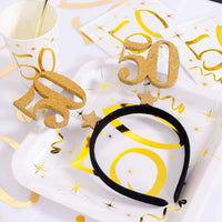 50th Birthday Glitter Sparkle Headband Milestone