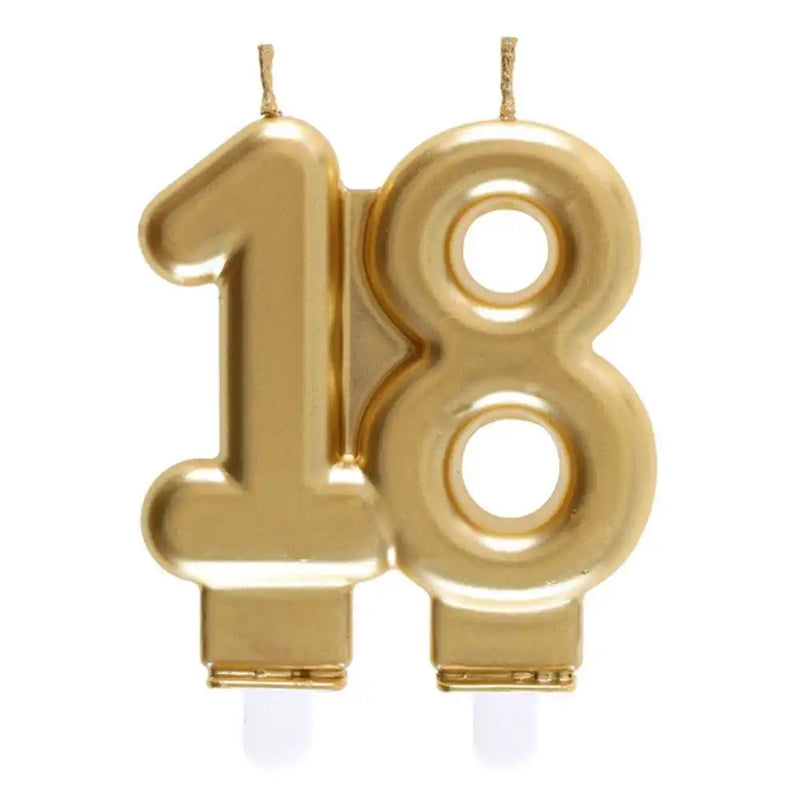18th Birthday Gold Candle Milestone