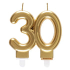 30th Birthday Gold Candle