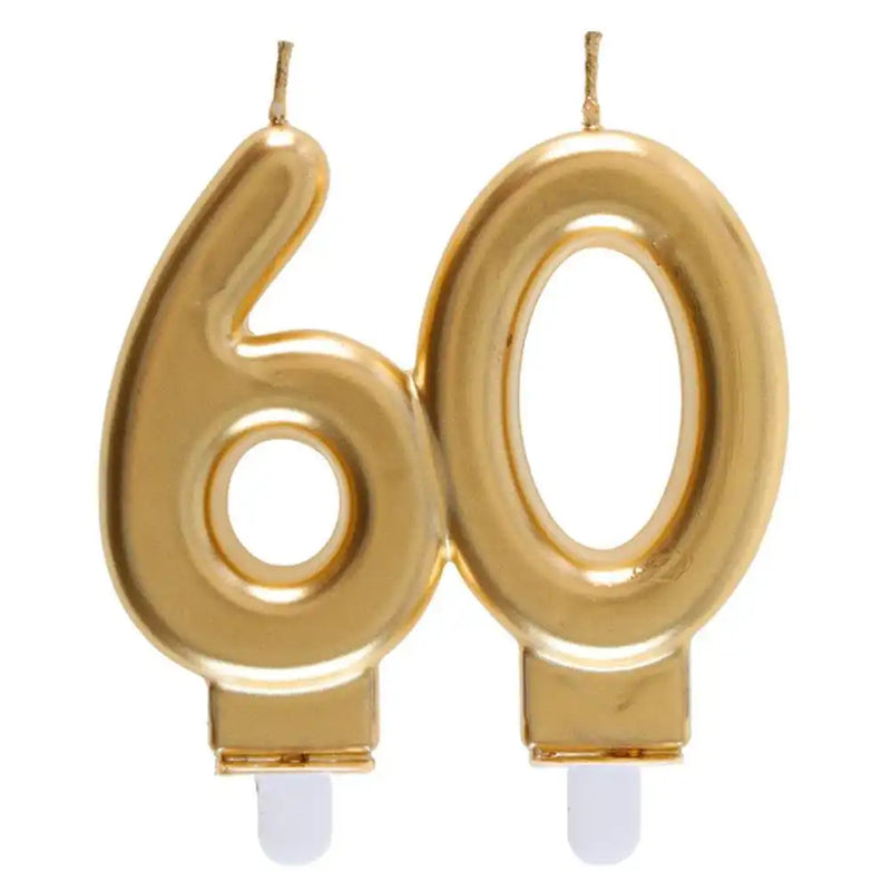 60th Birthday Gold Candle Milestone
