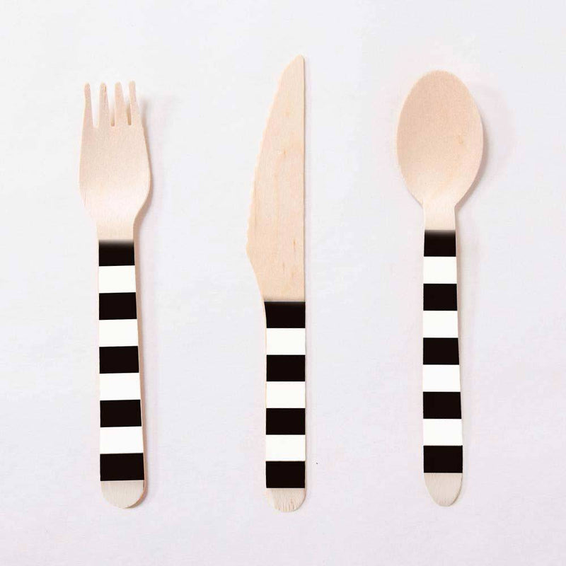 Kicker Party Wooden Cutlery (x8 guests)