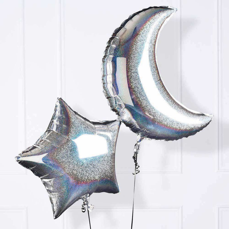 Star & Moon Balloons (x2) Kids Party