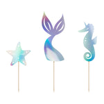 Mermaid Party Cake Toppers (x3)