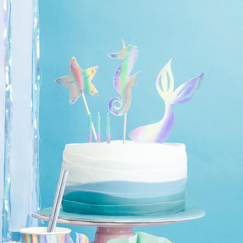 Mermaid Party Cake Toppers (x3)