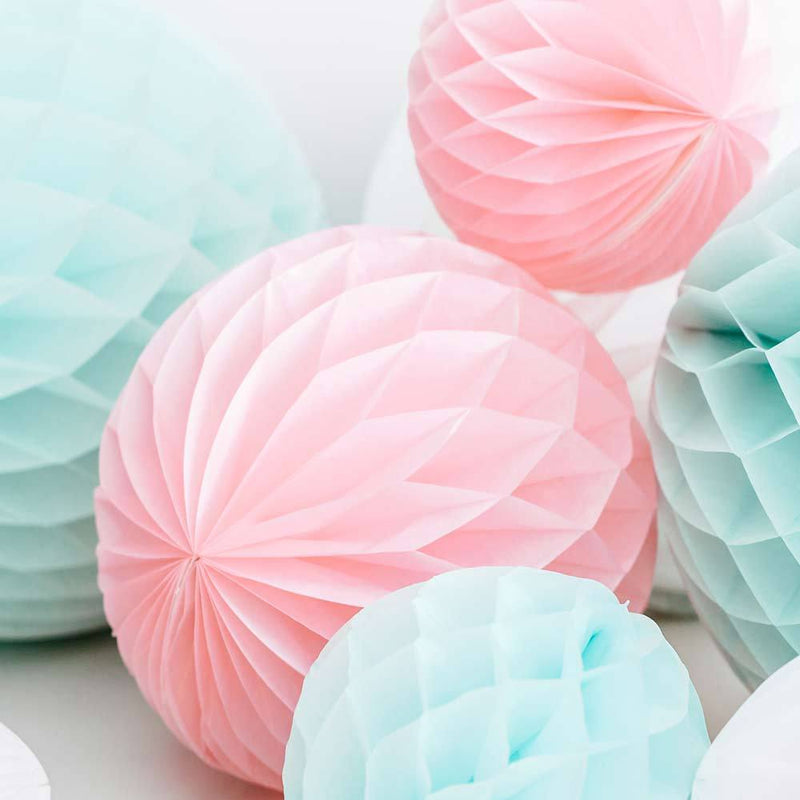 Honeycomb Paper Ball (30cm) - Light Pink