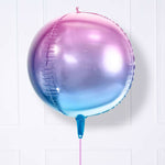 Ombre Foil Balloon Ball Violet & Blue