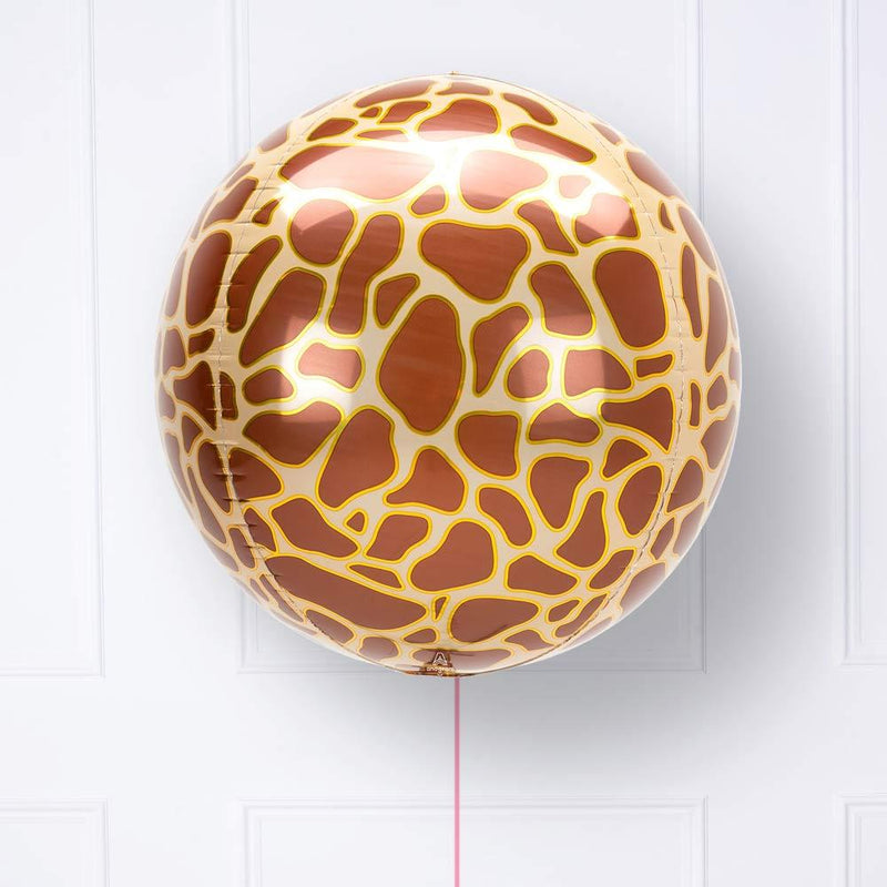 Giraffe Print Orb Foil Balloon