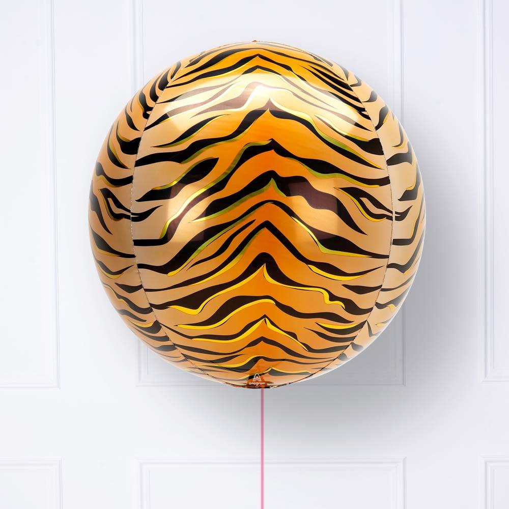 Tiger Print Orb Foil Balloon Animal & Jungle