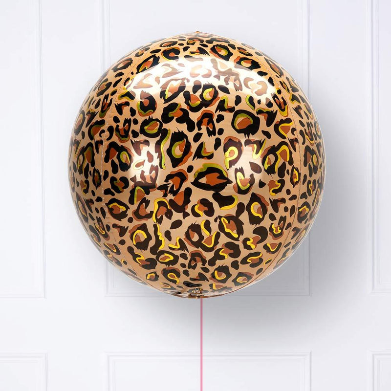 Leopard Print Orb Foil Balloon
