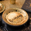 Happy Birthday Black & Gold Plates (x10) General Party