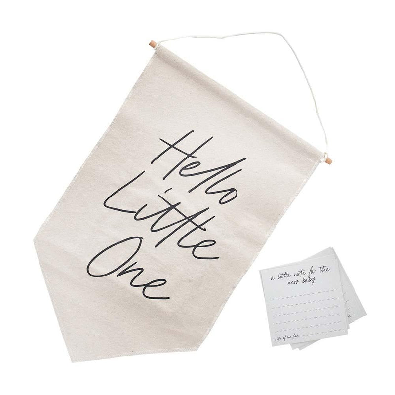 Hello Little One Canvas Sign & Note Cards (x20)