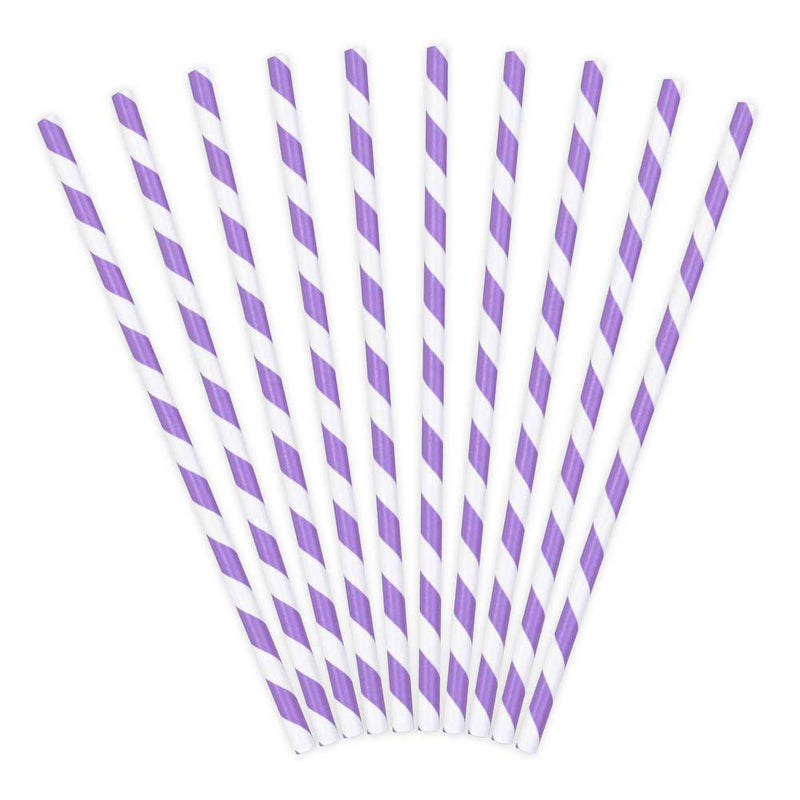 Paper Straws Lilac (x10)