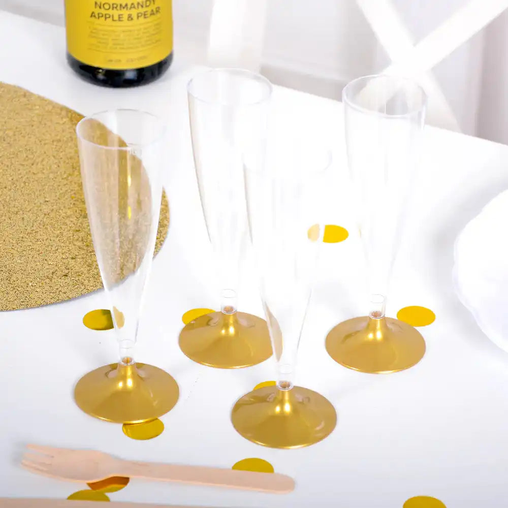 Reusable Flutes Gold (x6) Party Pieces