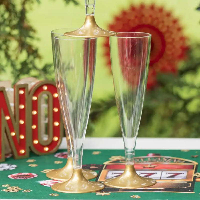 Reusable Flutes Gold (x6) Party Pieces