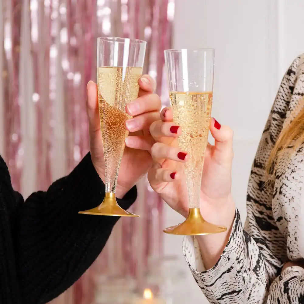 Reusable Flutes Gold (x6) Party Pieces
