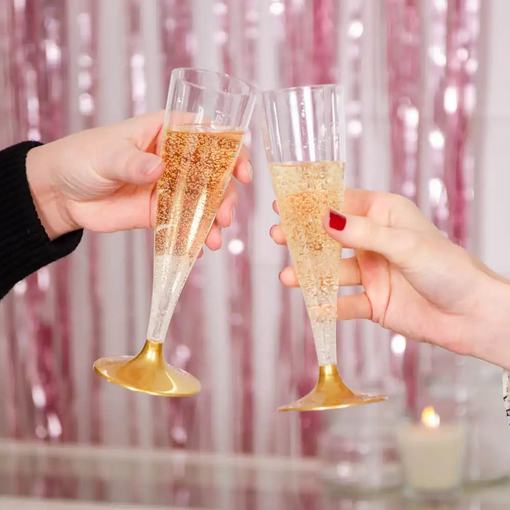 Reusable Flutes Gold (x6) Party Pieces