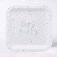 Iridescent 'Let's Party' Paper Plates (x10) General Party