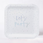 Iridescent 'Let's Party' Paper Plates (x10)