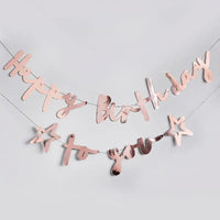 Rose Gold Happy Birthday to you Banner General Party