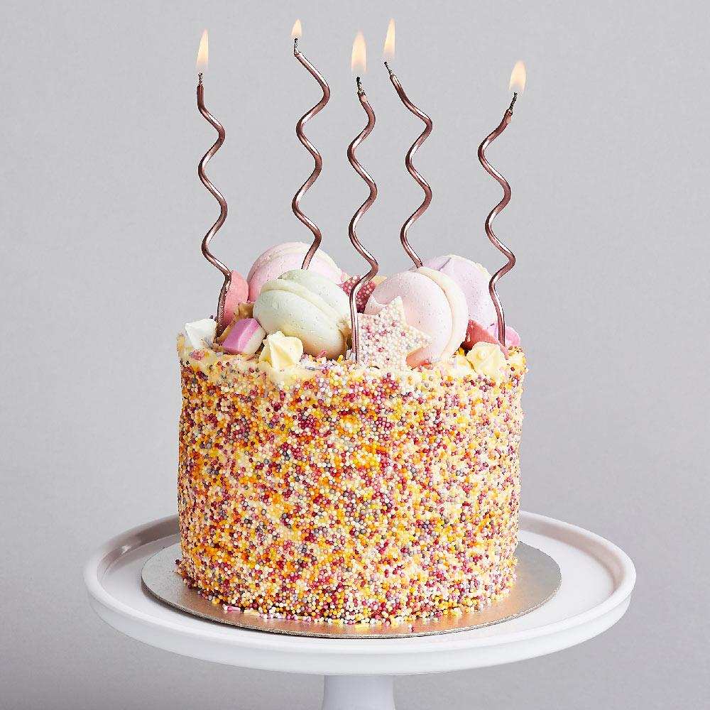 Rose Gold Curly Candles (x12) General Party