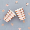 Rose Gold Striped Paper Cups (x8) General Party